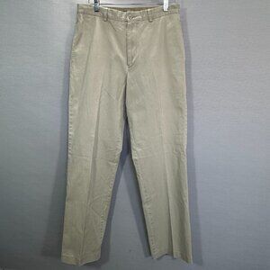 J Crew Pants Mens 33 Cotton Chino Beige Cotton Flat Front  Pockets
